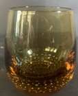 Set of 5 Tumbler Shot Glasses Blue Green Amber Orange Teal, Bubbles In Button — photo 8