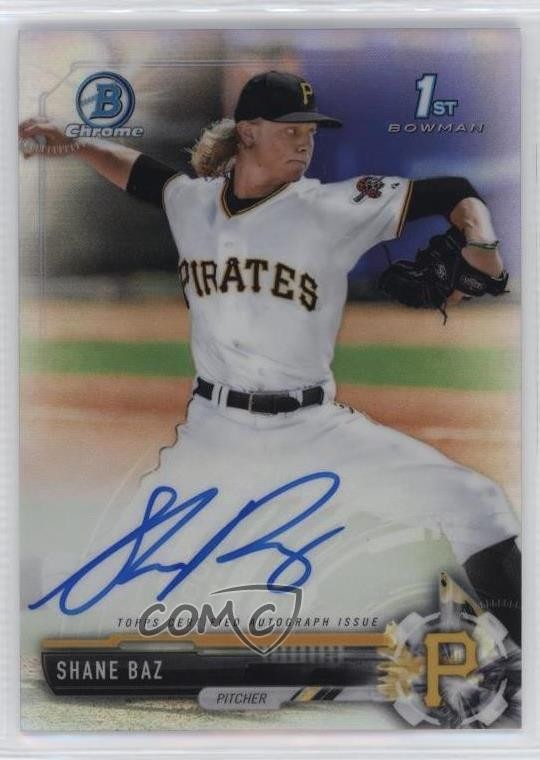 2017 Bowman Draft Chrome Pick Refractor 409/499 Shane Baz #CDA-SB Auto 2a9