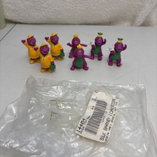 Barney Cake Toppers Decorator Party Favors Lot Of 7 PVC 1993 Figures