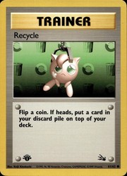 Recycle 61/62 Fossil 1st Edition Trainer Common