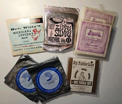 Electric Guitar Strings La Bella, Ernie Ball Zippy Slinky, Rev Willys, D'Addario