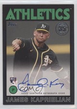 2021 Update 1986 Topps Baseball Black /199 James Kaprielian #86A-JKA Auto 0qc1