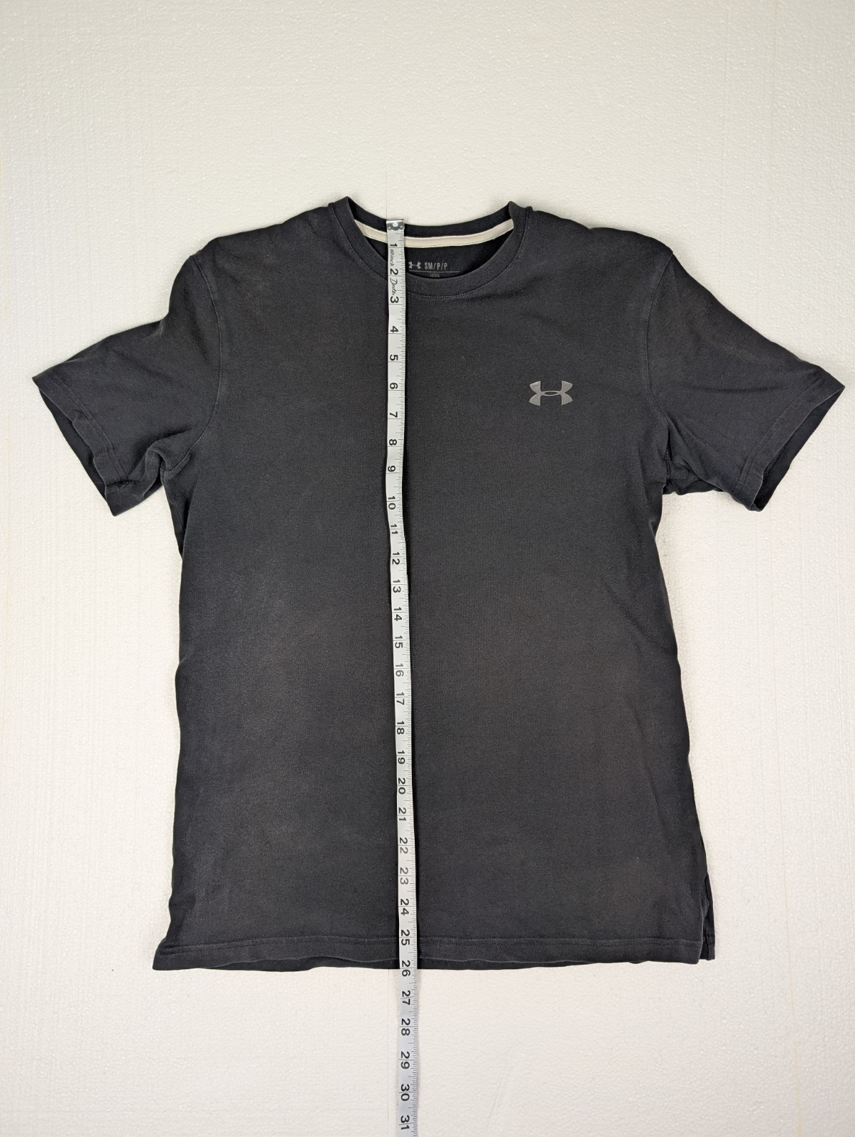 Under Armour T-Shirt Men's S Loose Fit Heat Gear Black Charged Logo Workout thumbnail 4