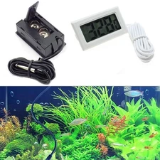 Water Thermometer Electronic Temperature for Fish Aquarium Tank LCD Display