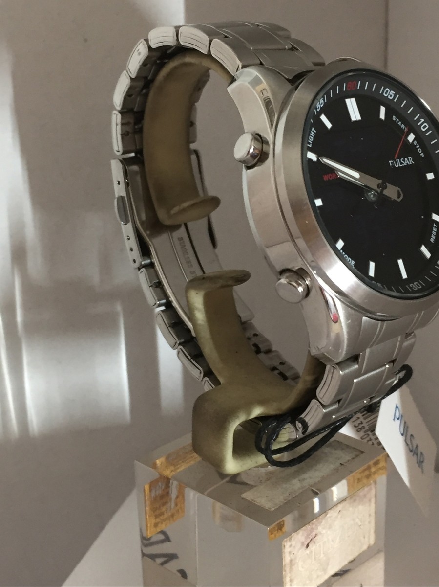 Pulsar Men's AnAlogue & Digital Stainless Steel Bracelet Watch