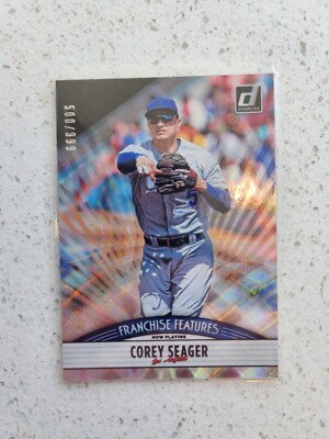 2019 Panini Donruss Baseball Corey Seager & Brendan Rodgers /999 #FF7