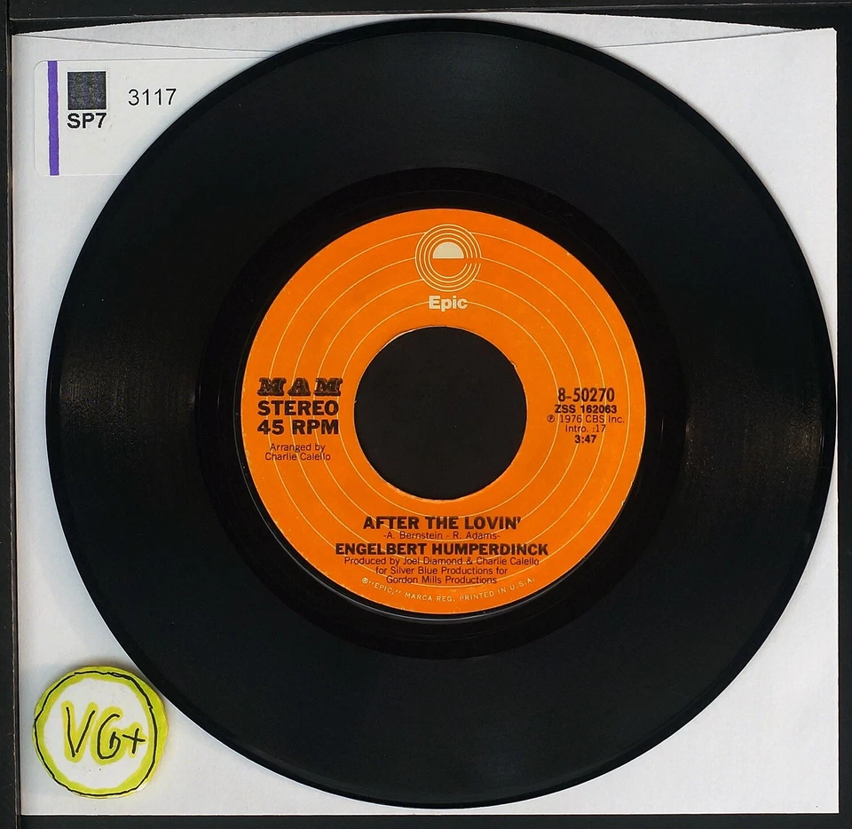 Engelbert Humperdinck - After The Lovin' - 7" single 45rpm record - Image 2 of 3