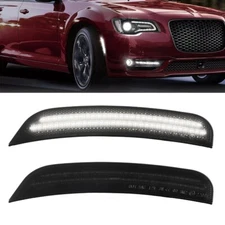 Smoked LED Front Rear Side Marker Lights For 2015-2023 Chrysler 300 300S 300C