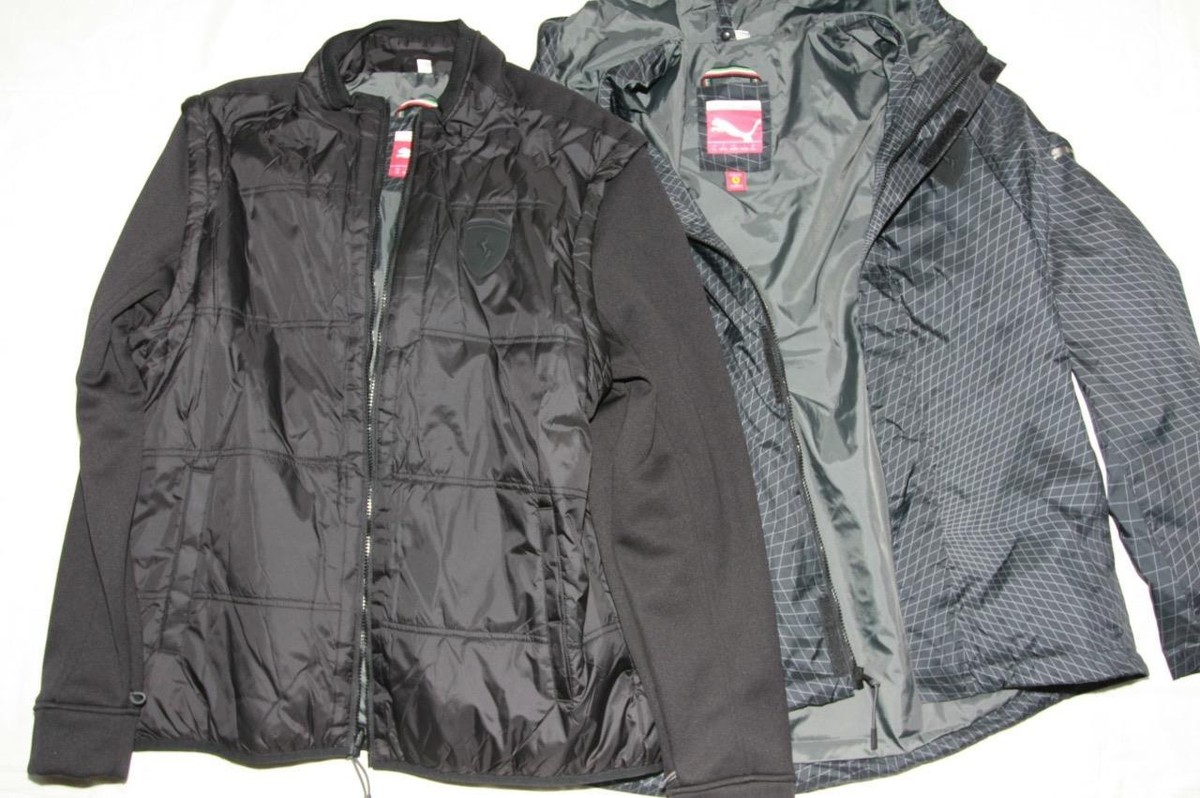 NWT PUMA FERRARI CONCEPT JACKET BLACK- 2 Jacket in 1 Retail $320 
