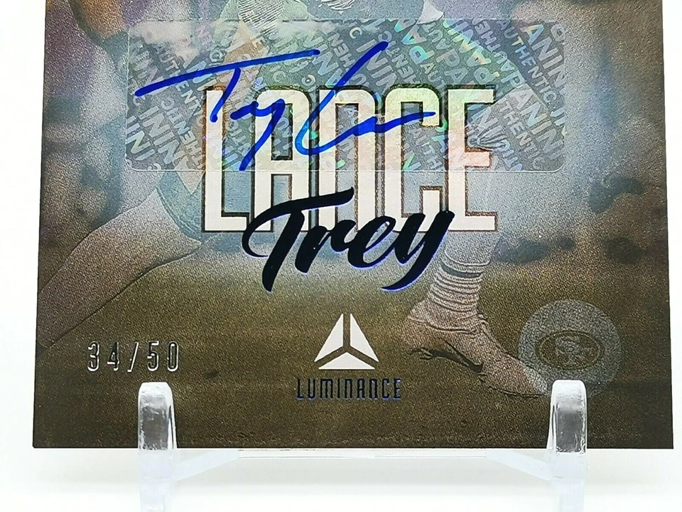 2021 Panini Luminance Football Trey Lance ROOKIE Auto 34/50 - Image 2 of 4
