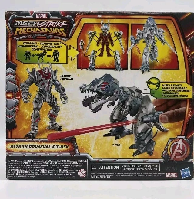 Marvel Mech Strike Mechasaurs Ultron Primeval & T-R3X Action Figures - Image 2 of 2