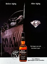 EVAN WILLIAMS WHISKEY AD #1 RARE 2002 "THE LONGER YOU WAIT, THE BETTER IT GETS"