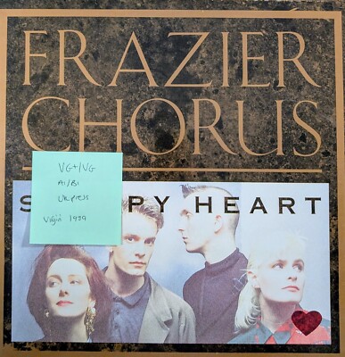 Frazier Chorus Sloppy Heart Vinyl Record VG+/VG VST1192 1989