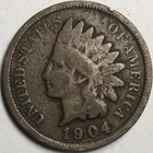 1904 United States Indian Head Cent Penny - Good (G) KM#90a - IH04G