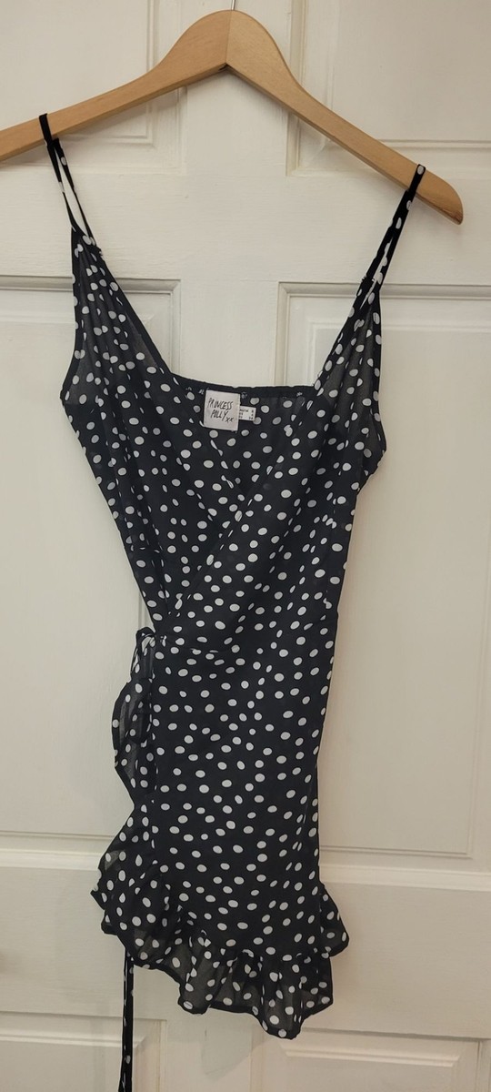 princess polly black and white polka dot dress Sandberg Backless Maxi Dress Polka Dot | Black | Womens