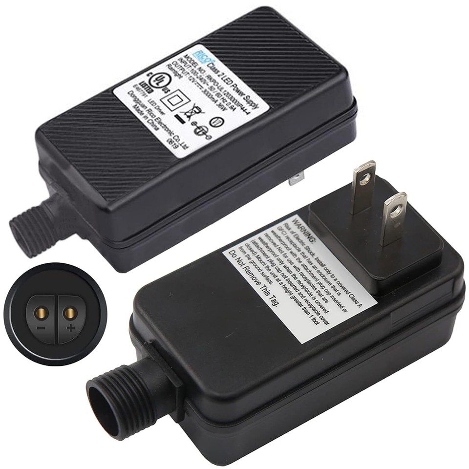 12V 1.5A LED Power Supply – IP44 Waterproof Adapter For Christmas Lights, Inflatables, Fountains & More (18W)