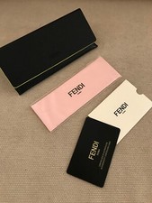 New Aut FENDI Case Eyeglasses Sunglasses Black wCleaning Cloth/Authenticiti Card