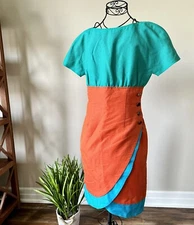 VINTAGE MISS O BY OSKAR DE LA RENTA  PENCIL DRESS SIZE 6 MADE IN KOREA