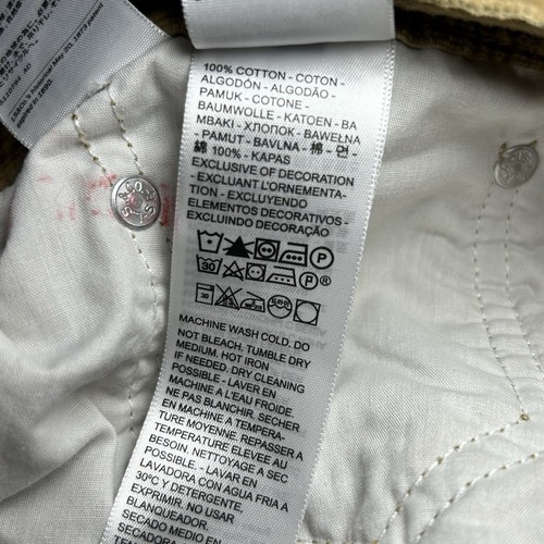 Levi's Herren 32x30 Cord Knöchel Hose Jeans Straight Leg Regular Fit Hellbraun Braun - Bild 10 von 12