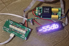 Vol Control Relay IR 2 RCA 10K, 22K, 50K a set with an LED matrix and PSU