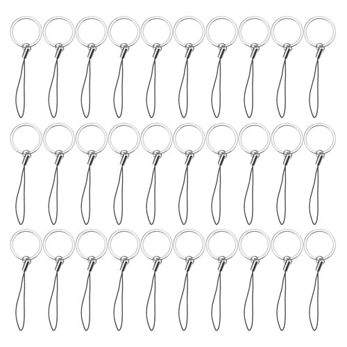 Split Key Chain Rings with Nylon Lanyards Cord for USB Flash Drive, MP3 ...