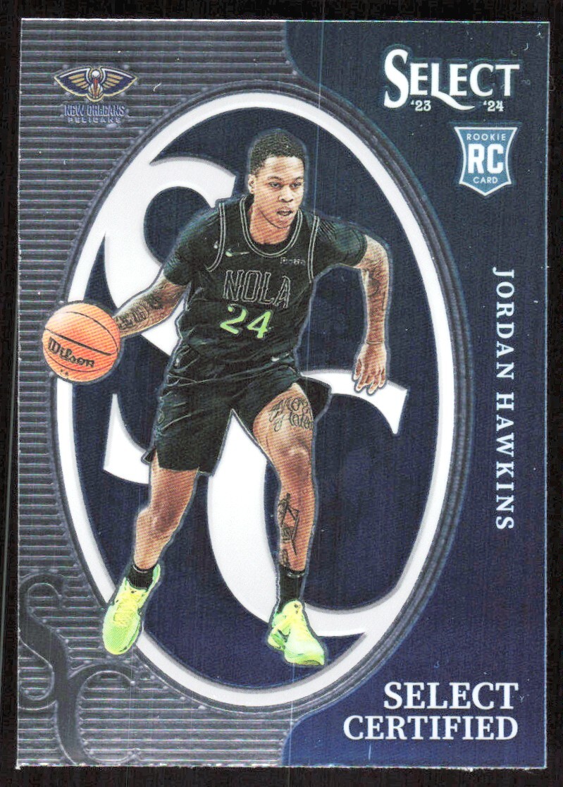 2023-24 9833D Panini SELECT CERTIFIED Jordan Hawkins Rookie New Orleans Pelicans