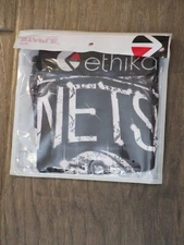 ETHIKA THE STAPLE BROOKLYN NETS FASHION BLING B/W NBA BOXER BRIEFS  SIZE SMALL