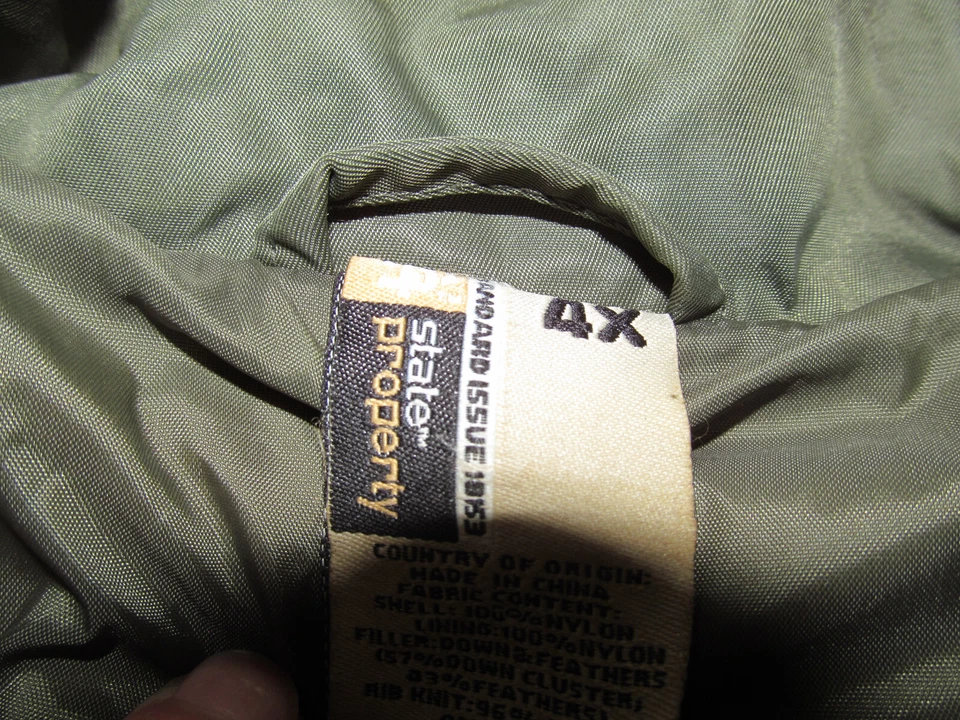 Rocawear State Property 18153 Down Puffer Jacket Men's Size 4X Olive Green - Image 3 of 4
