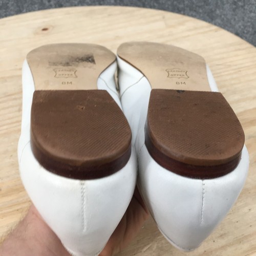 Zapatos Liz Claiborne para mujer 8 M mocasines de cuero blanco informales sin cordones planos cómodos - Imagen 9 de 10