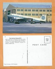 FIRST FLIGHT PAN AMERICAN AIRWAYS DC-3 VINTAGE POSTCARD 
