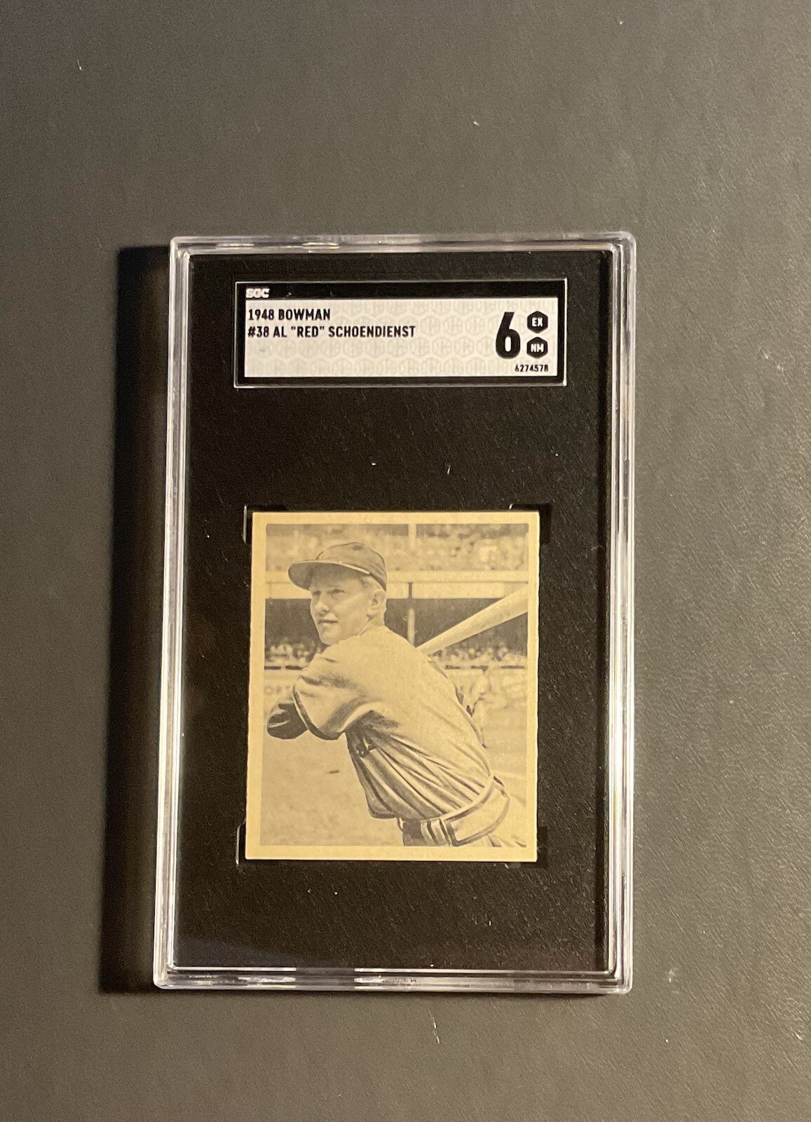 1948 Bowman Al Red Schoendienst Rookie SGC 6 RC  #38 St. Louis Cardinals HOF