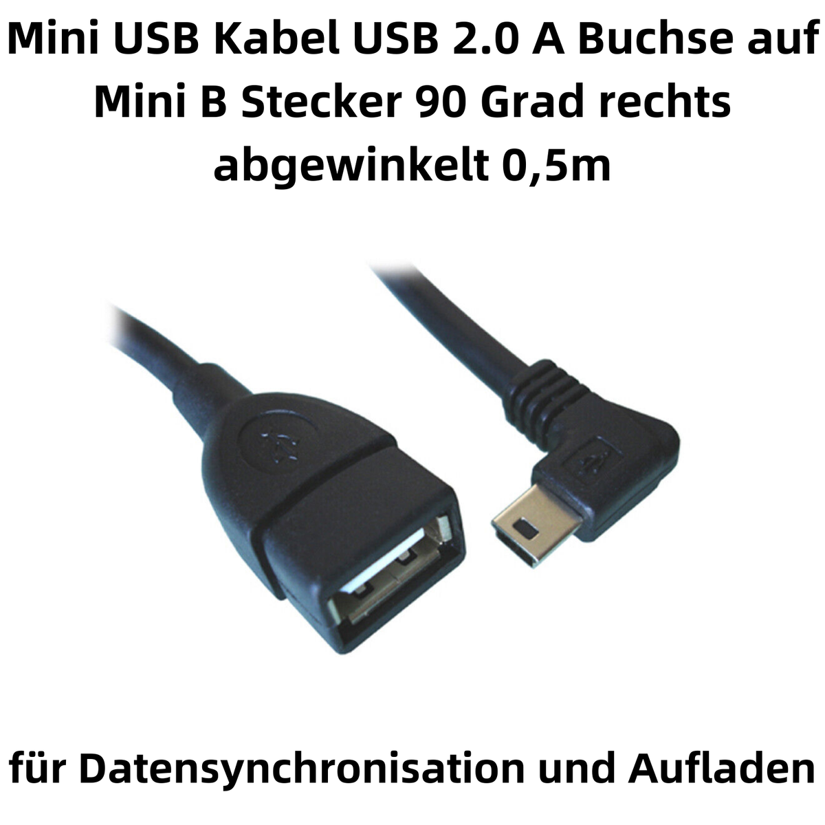 J24 Mini USB Cavo Di Prolunga USB A Presa Su Mini B Spina 90 - Foto 2