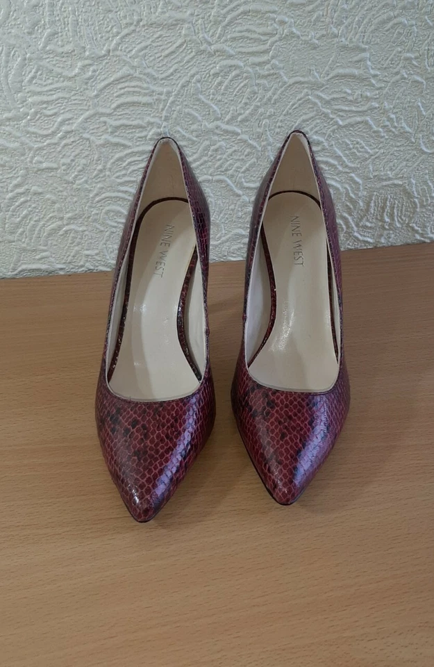 BNWT Nine West Ladies Shoes RRP £69- UK size 3 EU-36 Fox Red Animal Print Heel - Image 2 of 4