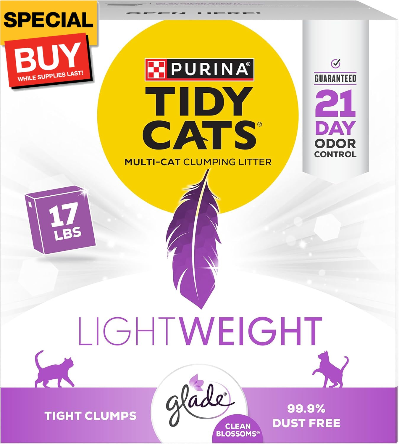 Purina  Low Dust, Multi Cat, Clumping Cat Litter, LightWeigh
