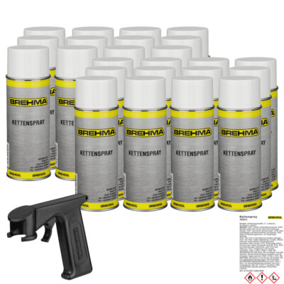24x BREHMA Kettenspray 400ml für O-Ring-Ketten geeignet transparent mit Griff