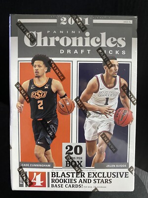 2021 Panini Chronicles Draft Picks Basketball NBA Blaster Box 20 Karten VERSIEGELT UK