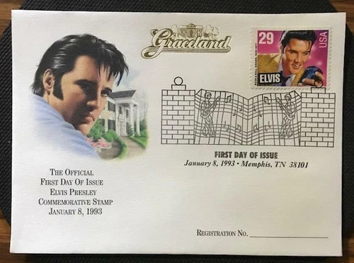 JANUARY 8 1993 ELVIS PRESLEY FIRST DAY COVER STAMP
