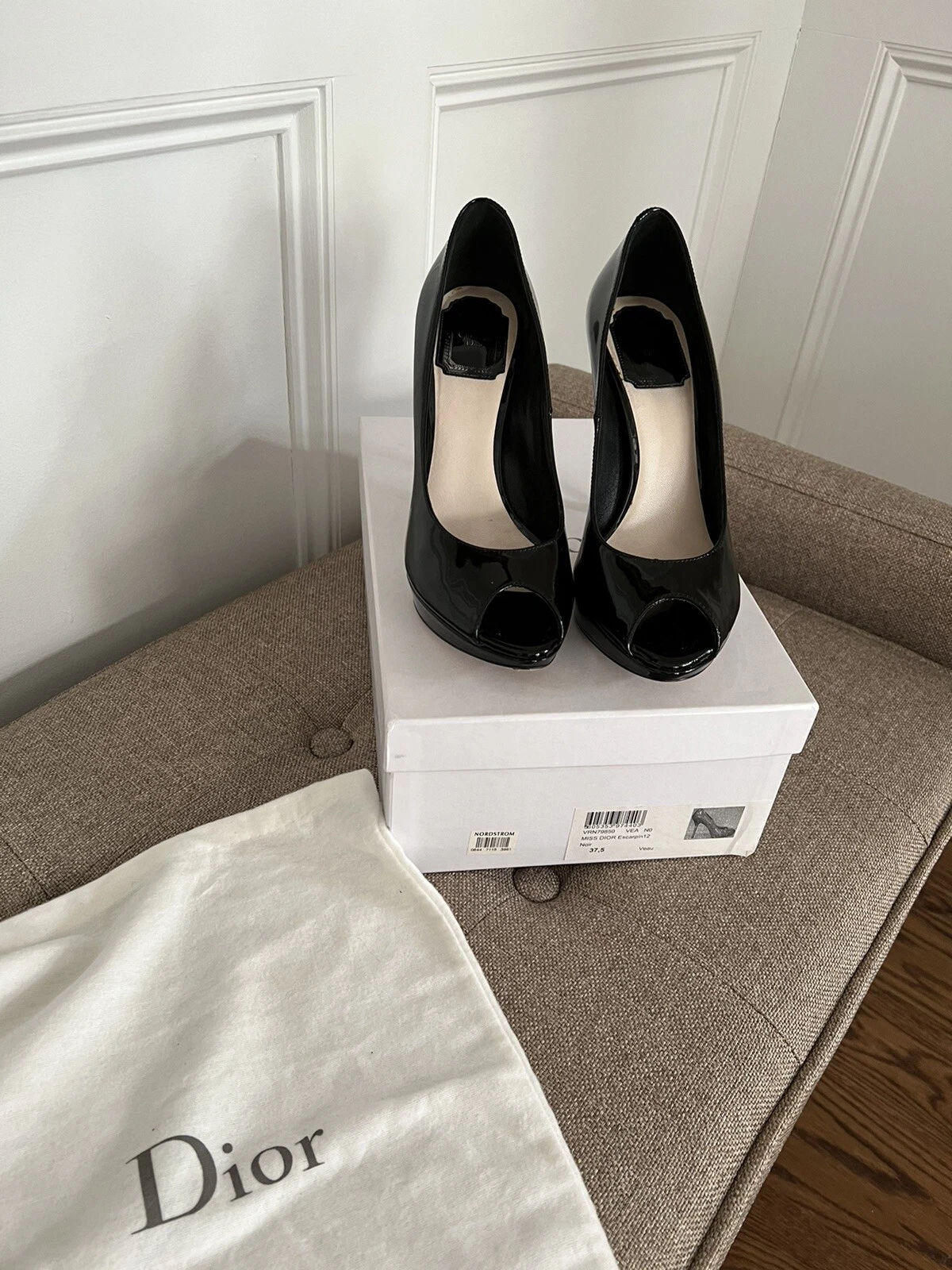 Dior Miss Dior Escarpin 12 talons noirs 37,5 magnifiques !