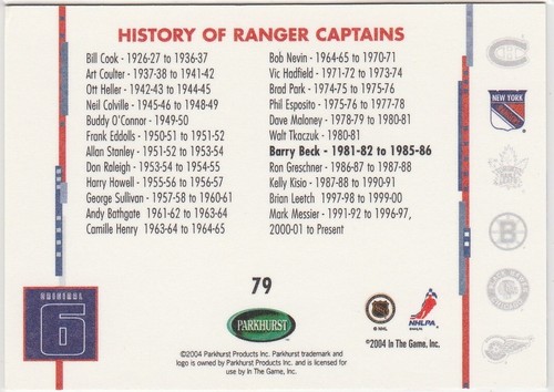 New York Rangers NHL Hockey Cards - Buy 1 Card, Get 2 Cards Free - Picture 41 of 455