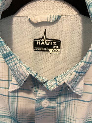 Habit 40+ Solar Factor Short Sleeved Lightweight Outdoor Shirt Mens M - Picture 2 of 8