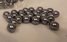 Loose Bead Glass Pearl Pewter Color 8mm