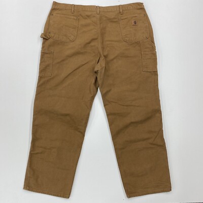 Carhartt Mens 46x32 Loose Fit Washed Duck Double Front Pant