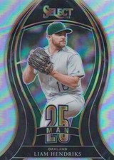 2021 Select 25-Man Silver Holo Prizm #25M-18 Liam Hendricks - Oakland A's-NM-MT