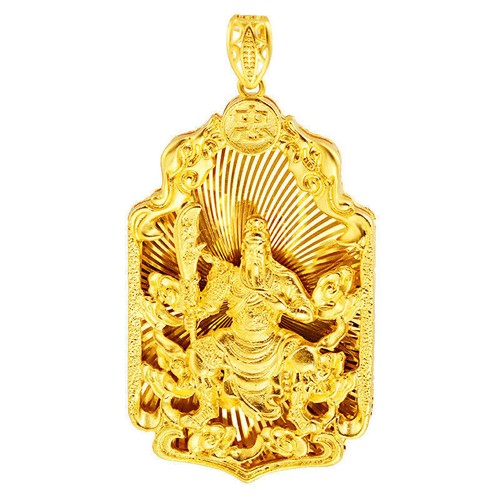 Nuovo Ciondolo Mighty God of War 22K 23K 24K Thai Baht Gold Filled Giallo GP