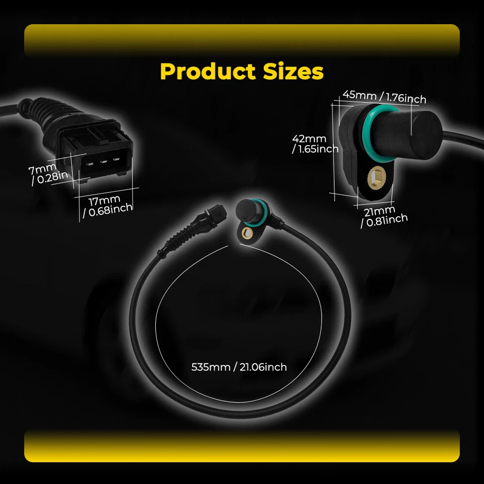 2X Sensor de posición del árbol de levas para BMW 325i 328i 330i 525i 528i 530i X3 1999-2006 Foto 4 de 4