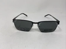 REVOLUTION EYEWEAR SANFORD BLACK GRAY 54-17-140 FLEX HINGE W/ POLARIZED CLIP A43
