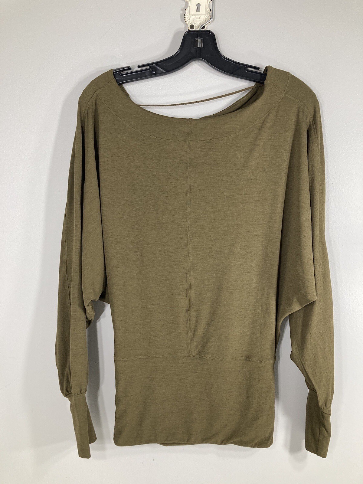 Free People FP Movement Sky High Long Sleeve Dolman Top Olive