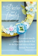 Religious HAPPY EASTER Card FOR OUR PASTOR & FAMILY, Psalm 107:8 by DaySpring +✉