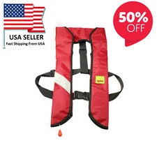 New Year Sale Life Jacket M-33 Manual Inflatable PFD Universal Boating Swimming