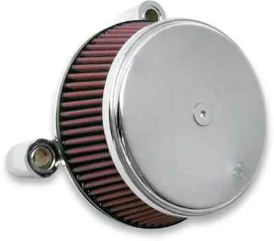 AN Stage 1 Std Air Filter Kit w Cover Smooth Chrome Dyna Switchback 12-16